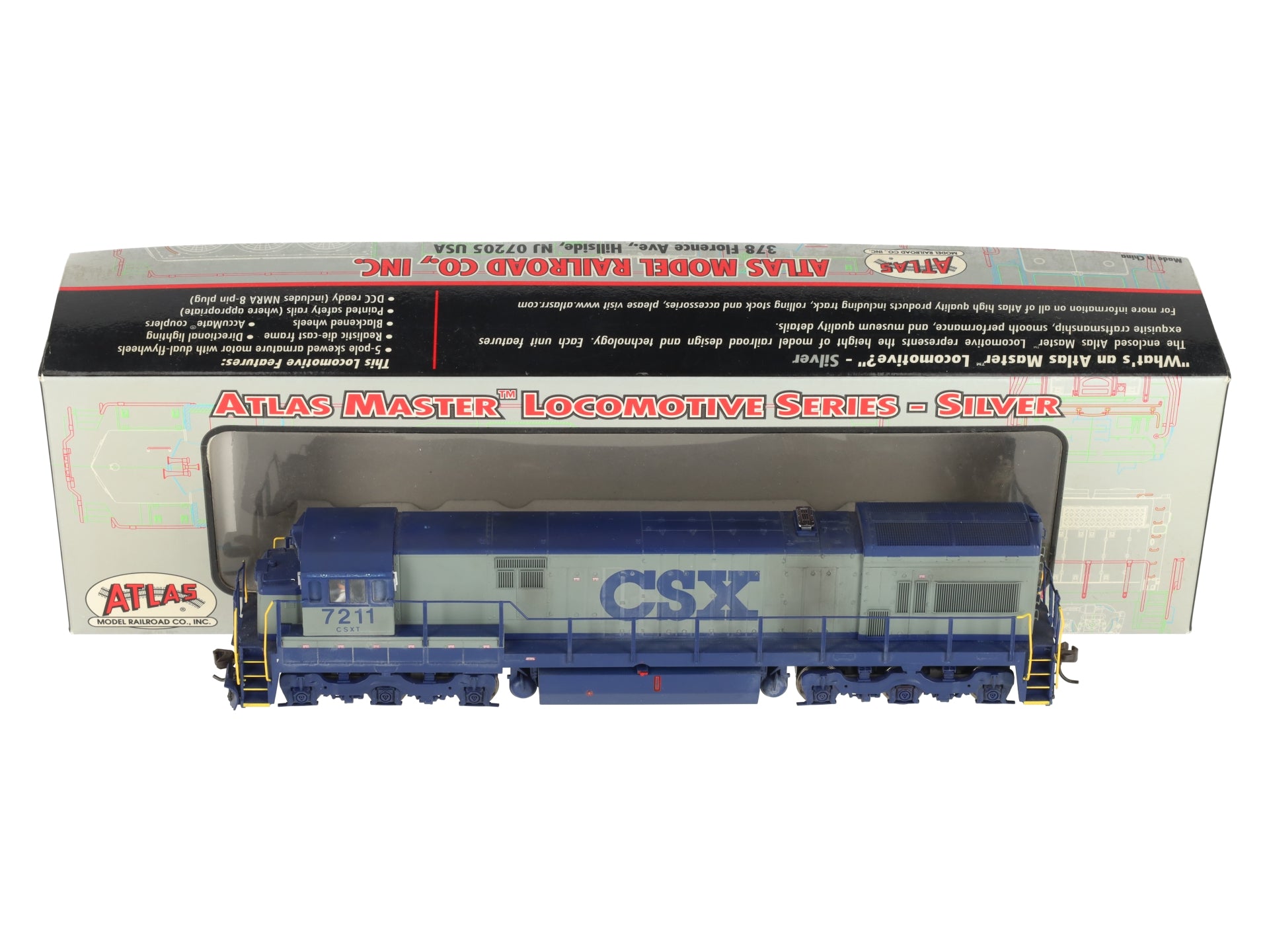 Atlas 7307 HO Scale CSX GE U30C Diesel Locomotive #7211 VG/Box