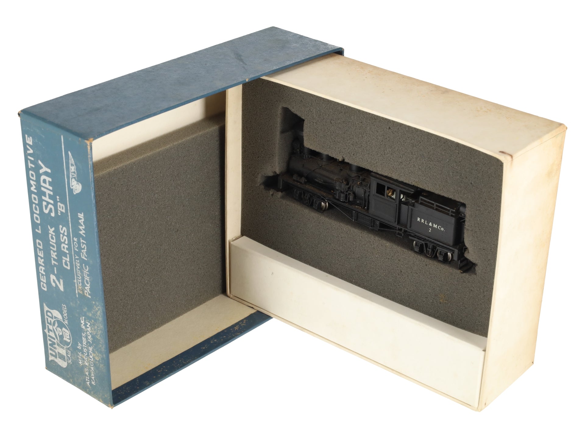 United Scale Models HO Scale BRASS CUSTOM RRL&M Shay Steam Locomotive #02/Box