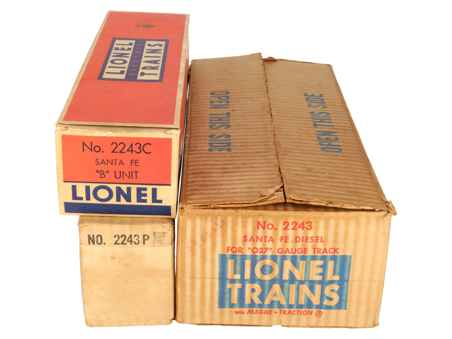 Lionel 2243 Vintage O Santa Fe F-3 AB Diesel Set/Box