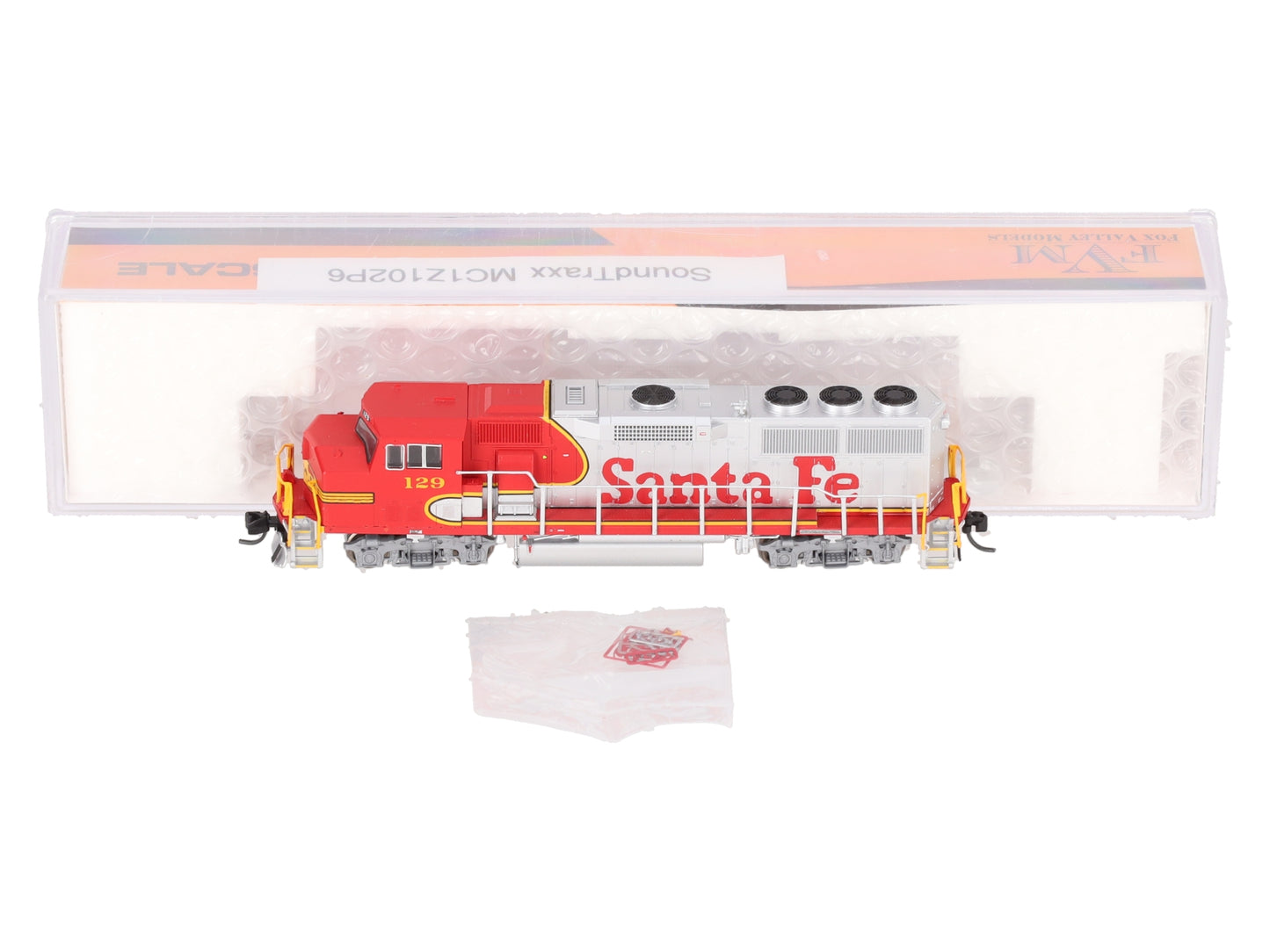 Fox Valley Models 70502 N Scale ATSF EMD GP60M Diesel #129 with DCC & Sound LN/Box