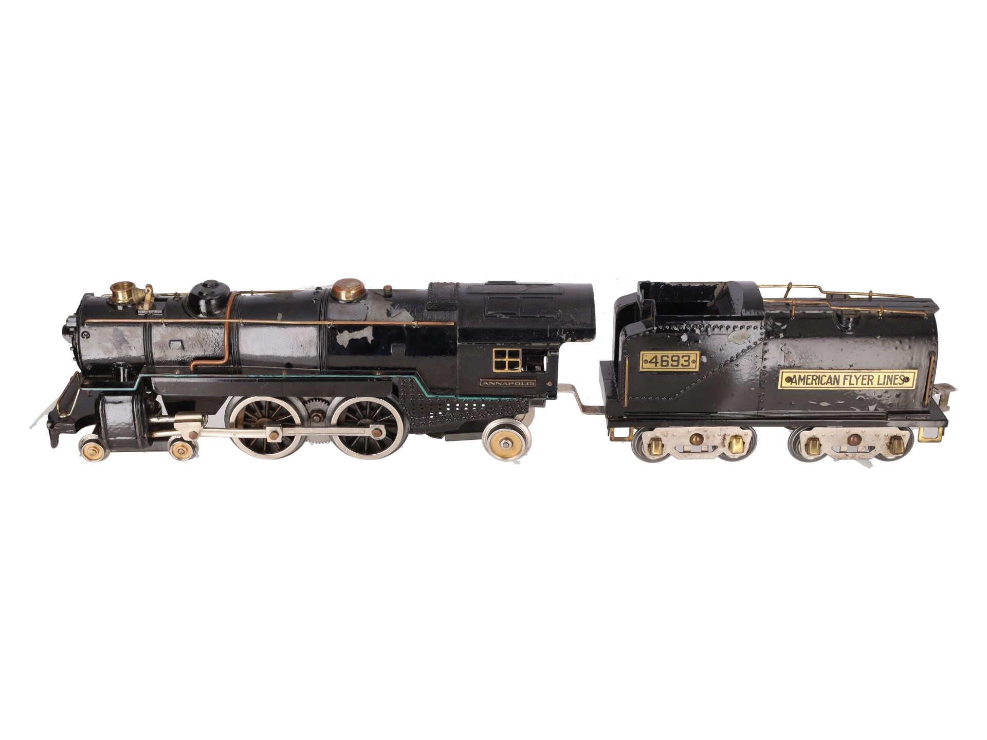American Flyer 4693 Vintage Std Gauge 4-4-2 Die-Cast Steam Locomotive w/ Tender