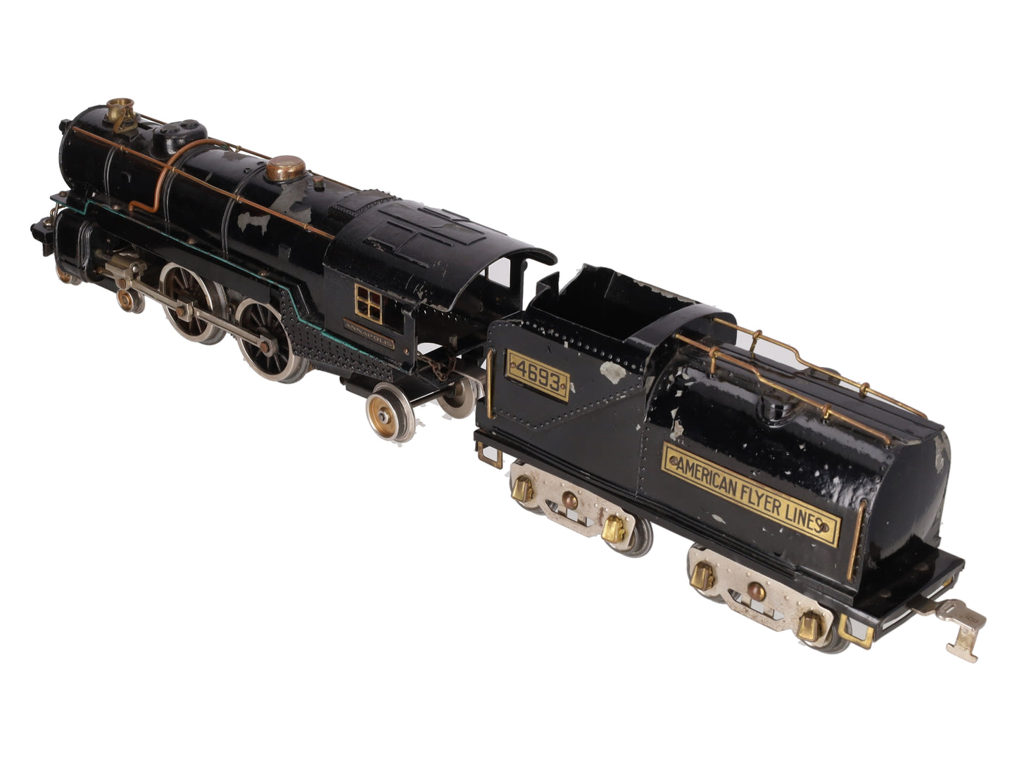American Flyer 4693 Vintage Std Gauge 4-4-2 Die-Cast Steam Locomotive w/ Tender