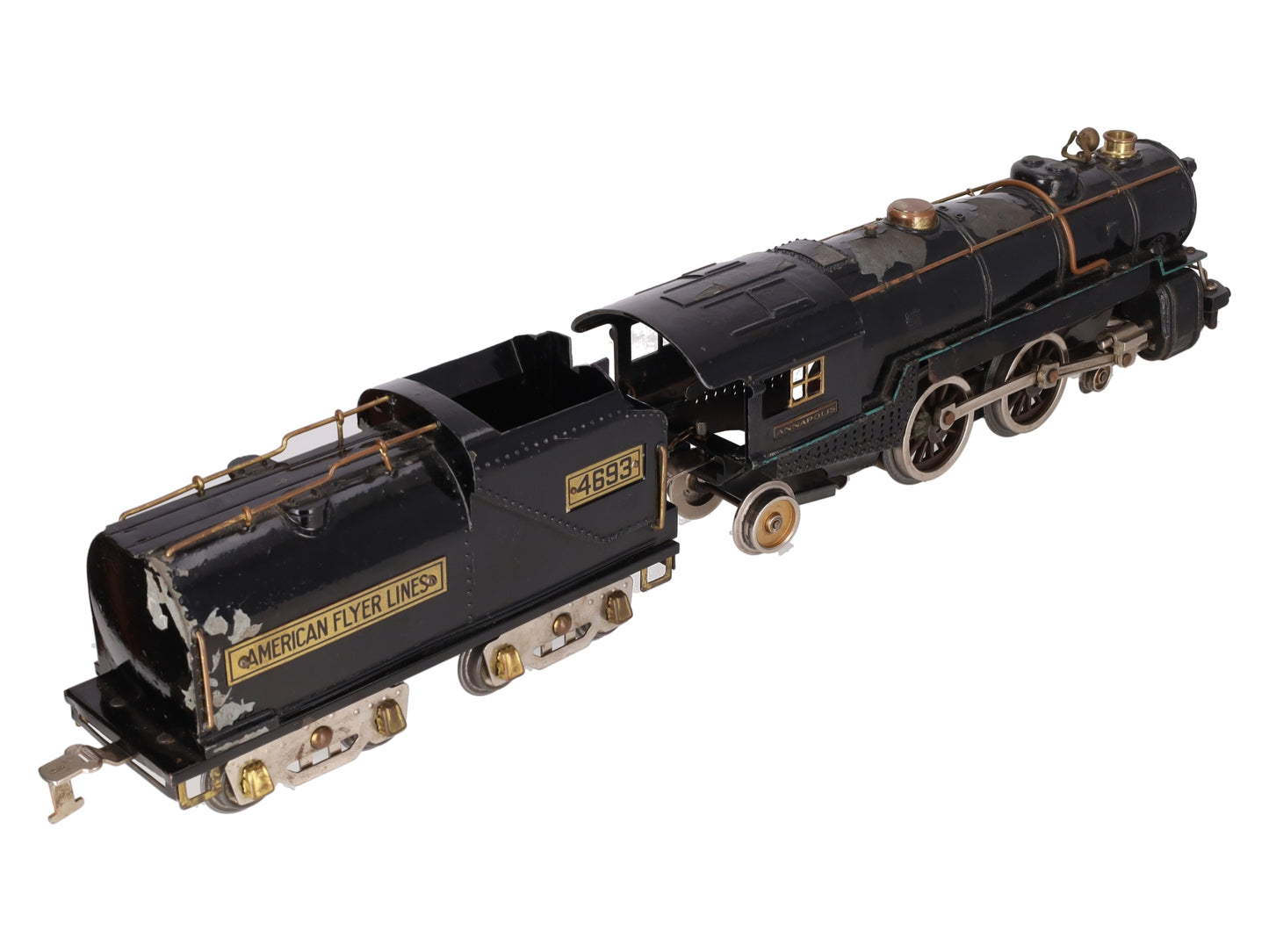 American Flyer 4693 Vintage Std Gauge 4-4-2 Die-Cast Steam Locomotive w/ Tender