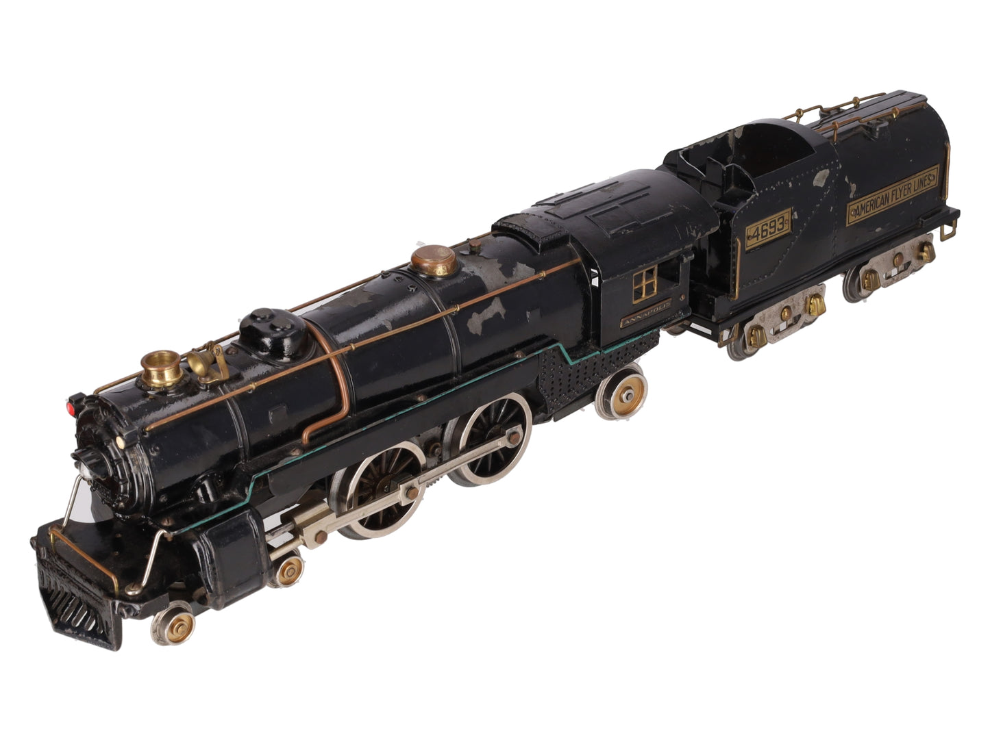 American Flyer 4693 Vintage Std Gauge 4-4-2 Die-Cast Steam Locomotive w/ Tender