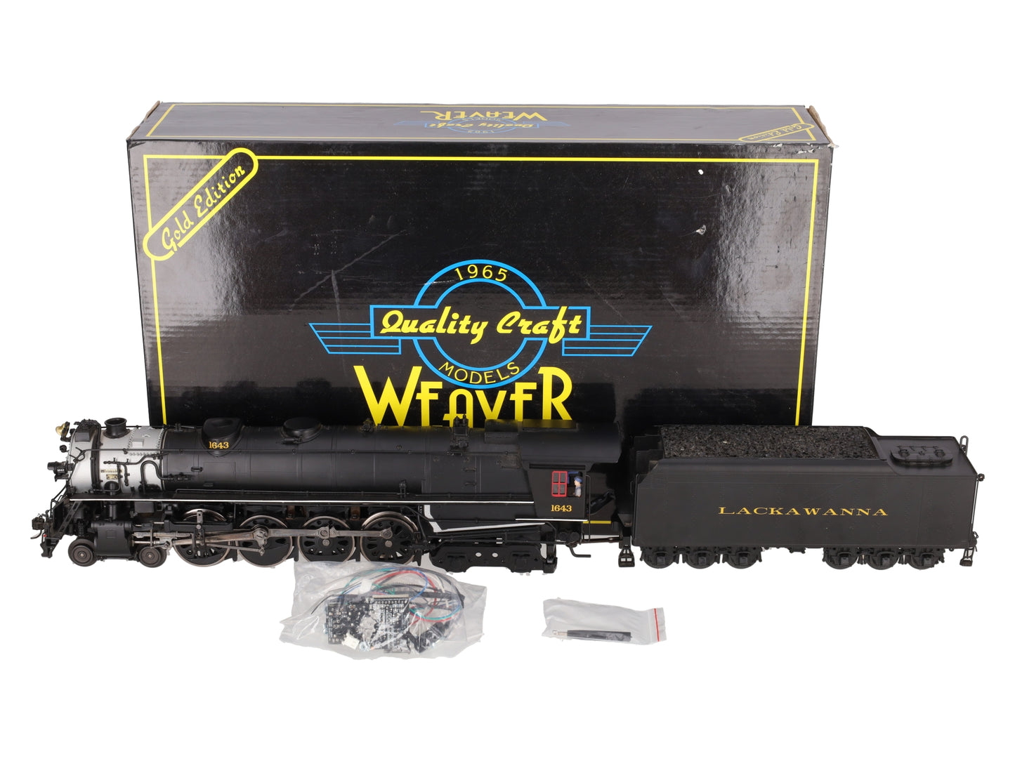 Weaver G1741LP O Brass Lackawanna 4-8-4 Steam Loco and Tender (3-Rail) #1643 VG/Box