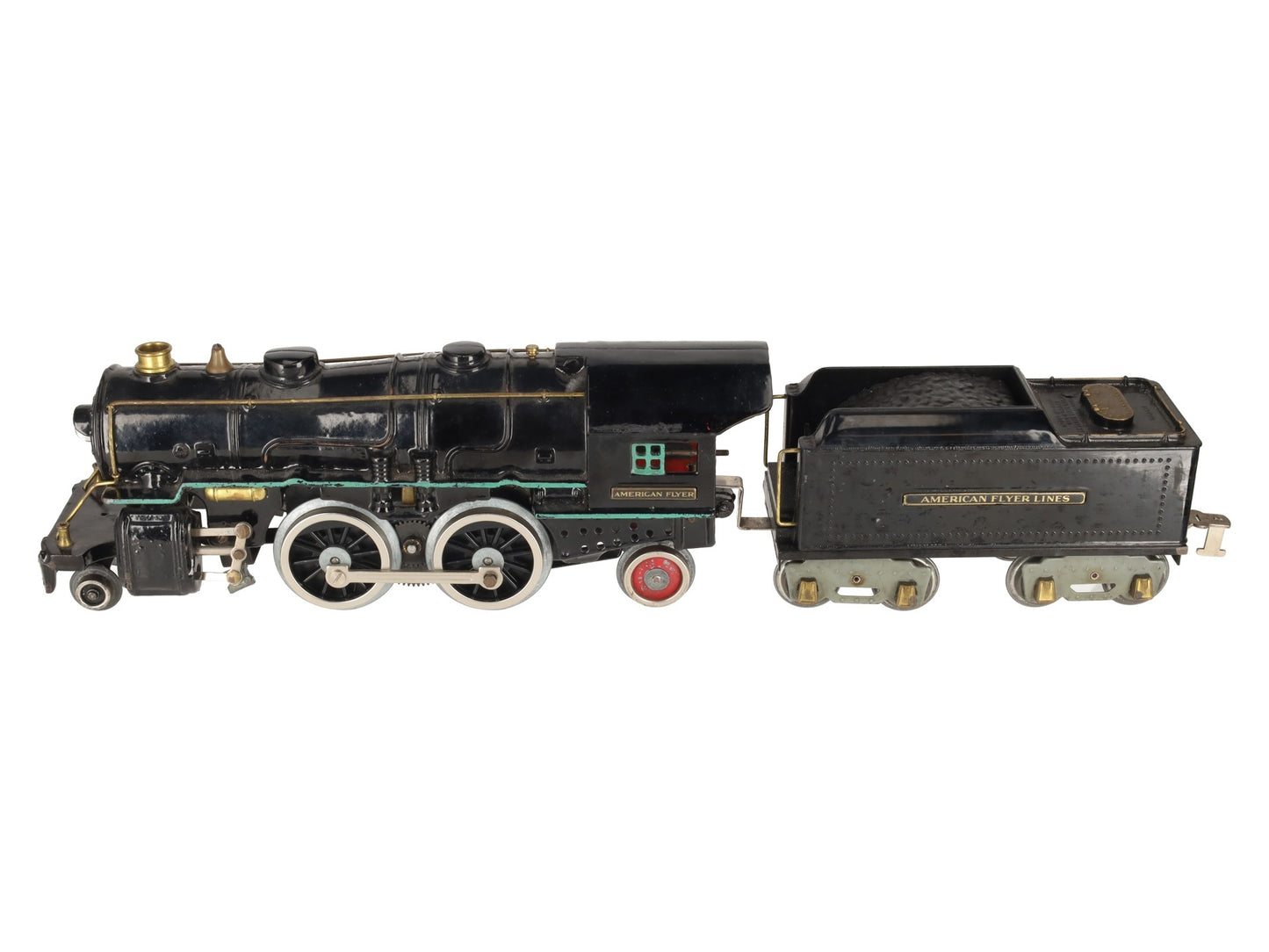 American Flyer 4670 Vintage Standard Gauge 2-4-2 Steam Locomotive w/4663 Tender VG