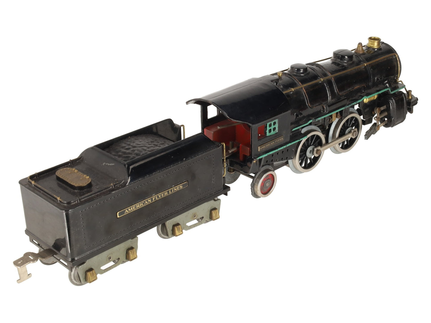 American Flyer 4670 Vintage Standard Gauge 2-4-2 Steam Locomotive w/4663 Tender VG