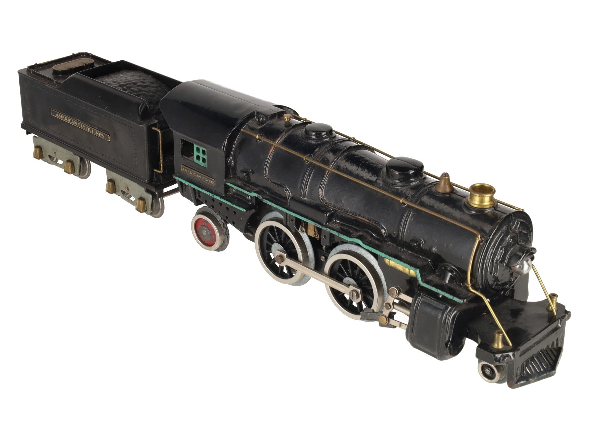 American Flyer 4670 Vintage Standard Gauge 2-4-2 Steam Locomotive w/4663 Tender VG