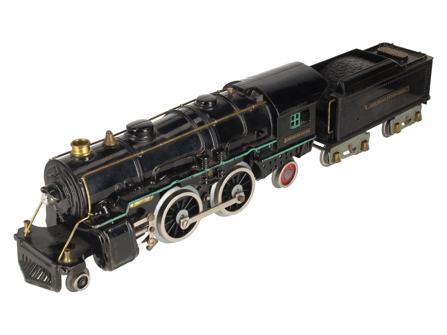 American Flyer 4670 Vintage Standard Gauge 2-4-2 Steam Locomotive w/4663 Tender VG