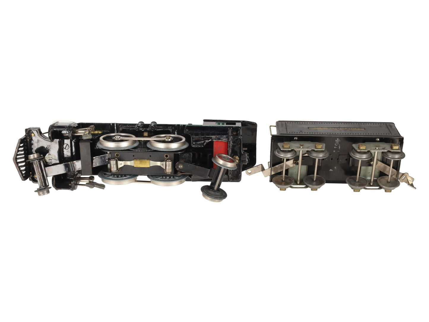 American Flyer 4670 Vintage Standard Gauge 2-4-2 Steam Locomotive w/4663 Tender VG