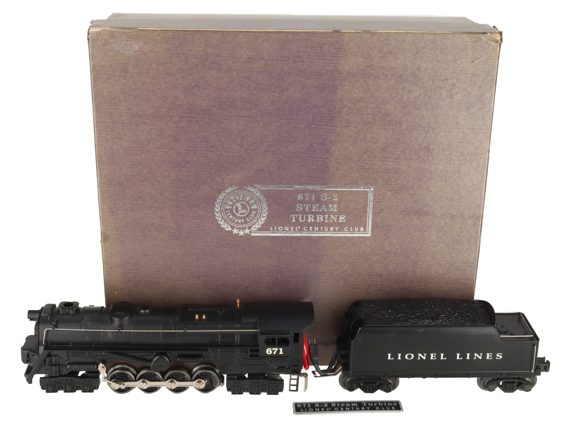 Lionel 6-18057 O Gauge CC PRR S-2 Turbine Steam Locomotive & Tender #671 EX/Box
