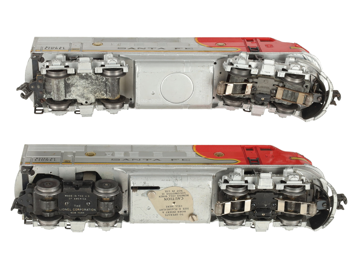 Lionel 2343 Vintage O Santa Fe F3 Powered & Dummy AA Diesel Locomotive Set #2343 VG