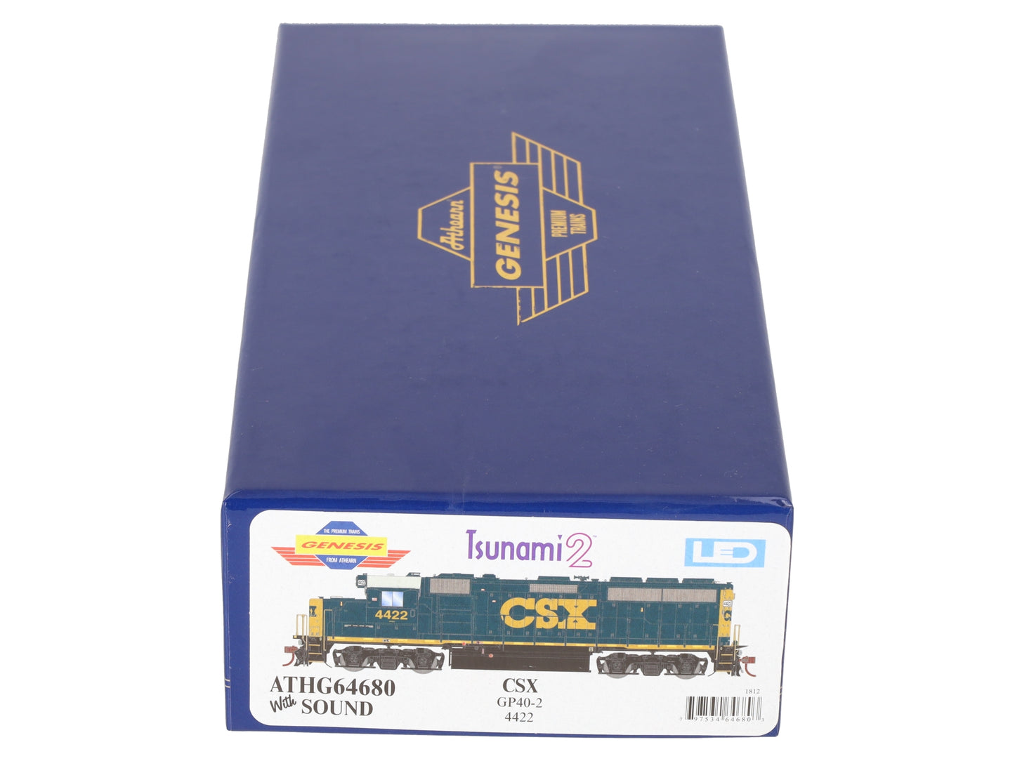 Athearn G64680 HO Scale CSX GP40-2 Diesel Locomotive w/DCC & Sound #4422 EX/Box
