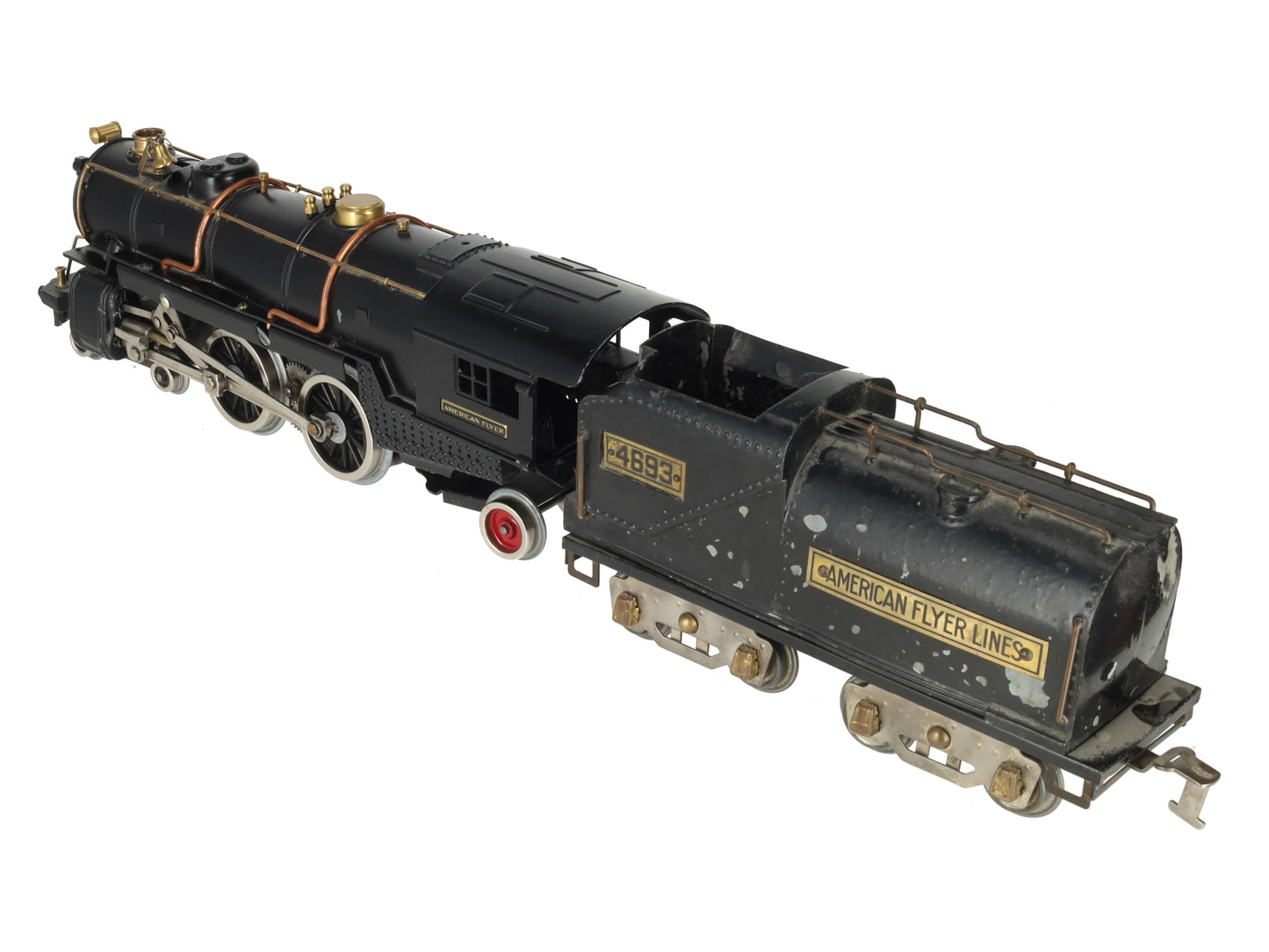 American Flyer 4693 Vintage Std Gauge 4-4-2 Die-Cast Steam Locomotive w/ Tender VG