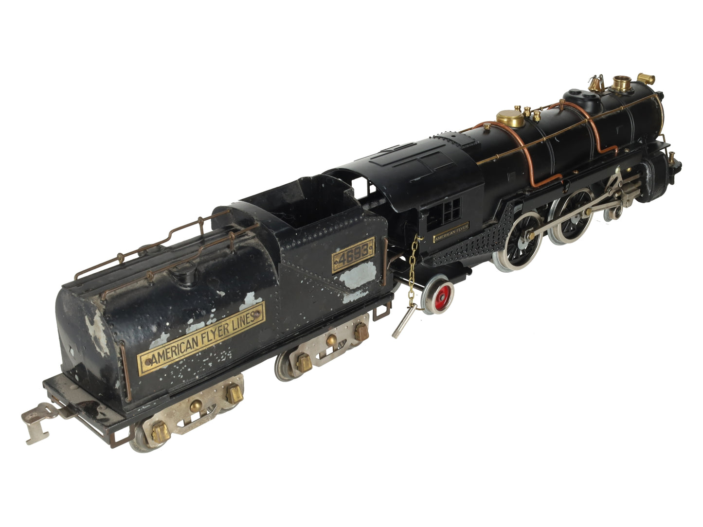 American Flyer 4693 Vintage Std Gauge 4-4-2 Die-Cast Steam Locomotive w/ Tender VG