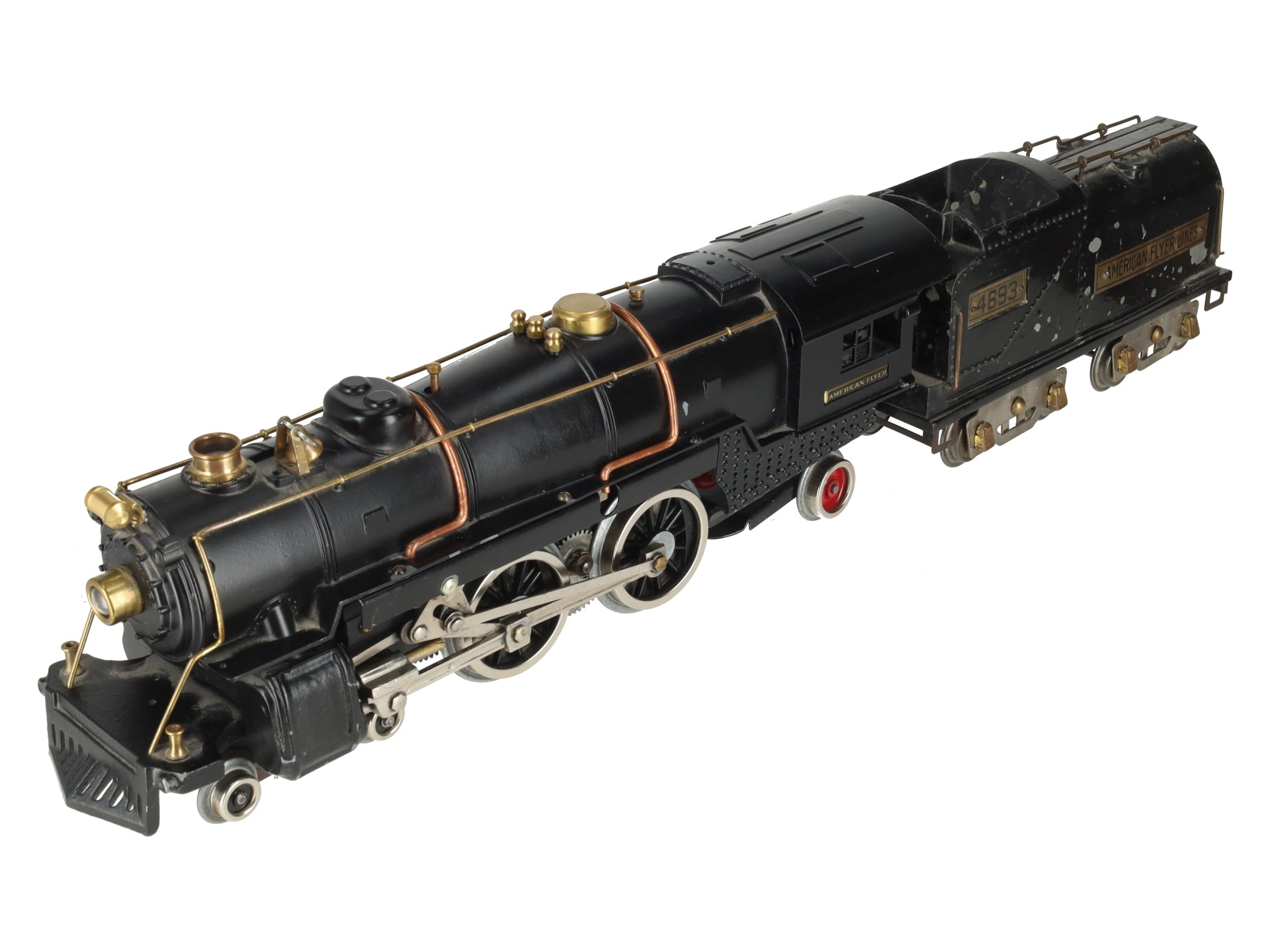 American Flyer 4693 Vintage Std Gauge 4-4-2 Die-Cast Steam Locomotive w/ Tender VG