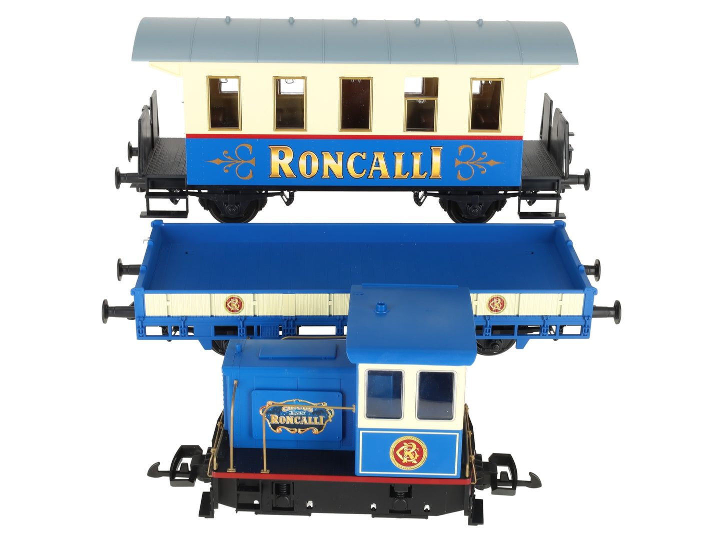 Piko 37154 Circus Roncalli Battery Powered G Gauge Diesel Starter Train Set EX/Box