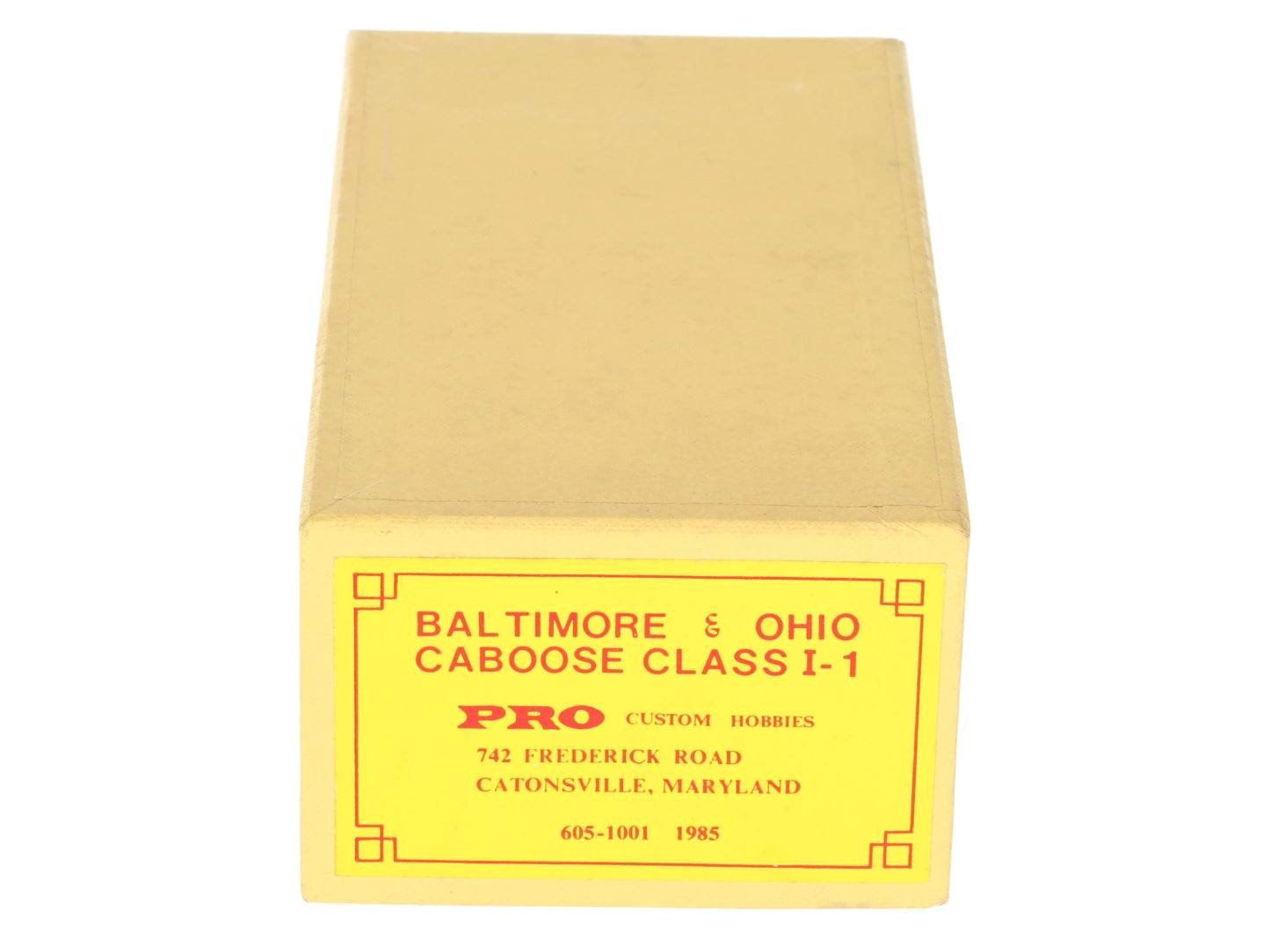 Pro Custom Hobbies HO BRASS Baltimore & Ohio Caboose Class I-1- Unpainted VG/Box