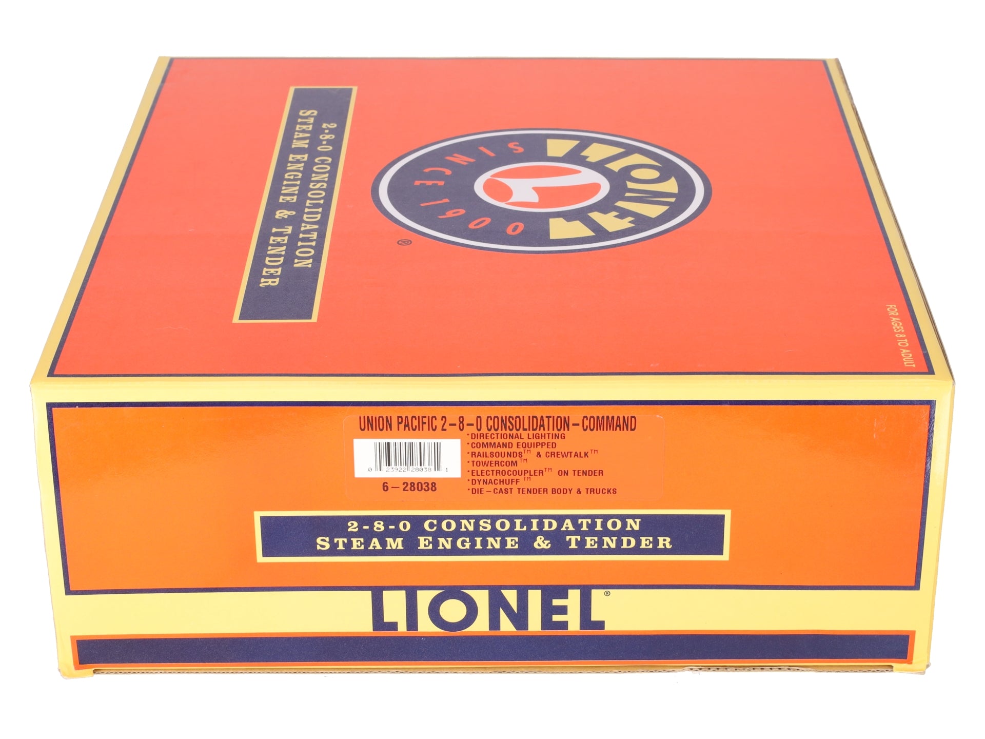 Lionel 6-28038 O Union Pacific 2-8-0 Consolidation Steam Loco & Tender #324 EX/Box