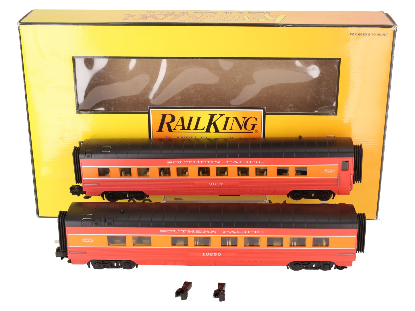 MTH 30-67321 O Gauge Southern Pacific 2-Car 60' Sleeper/Diner Set: 9037, 10250 EX/Box