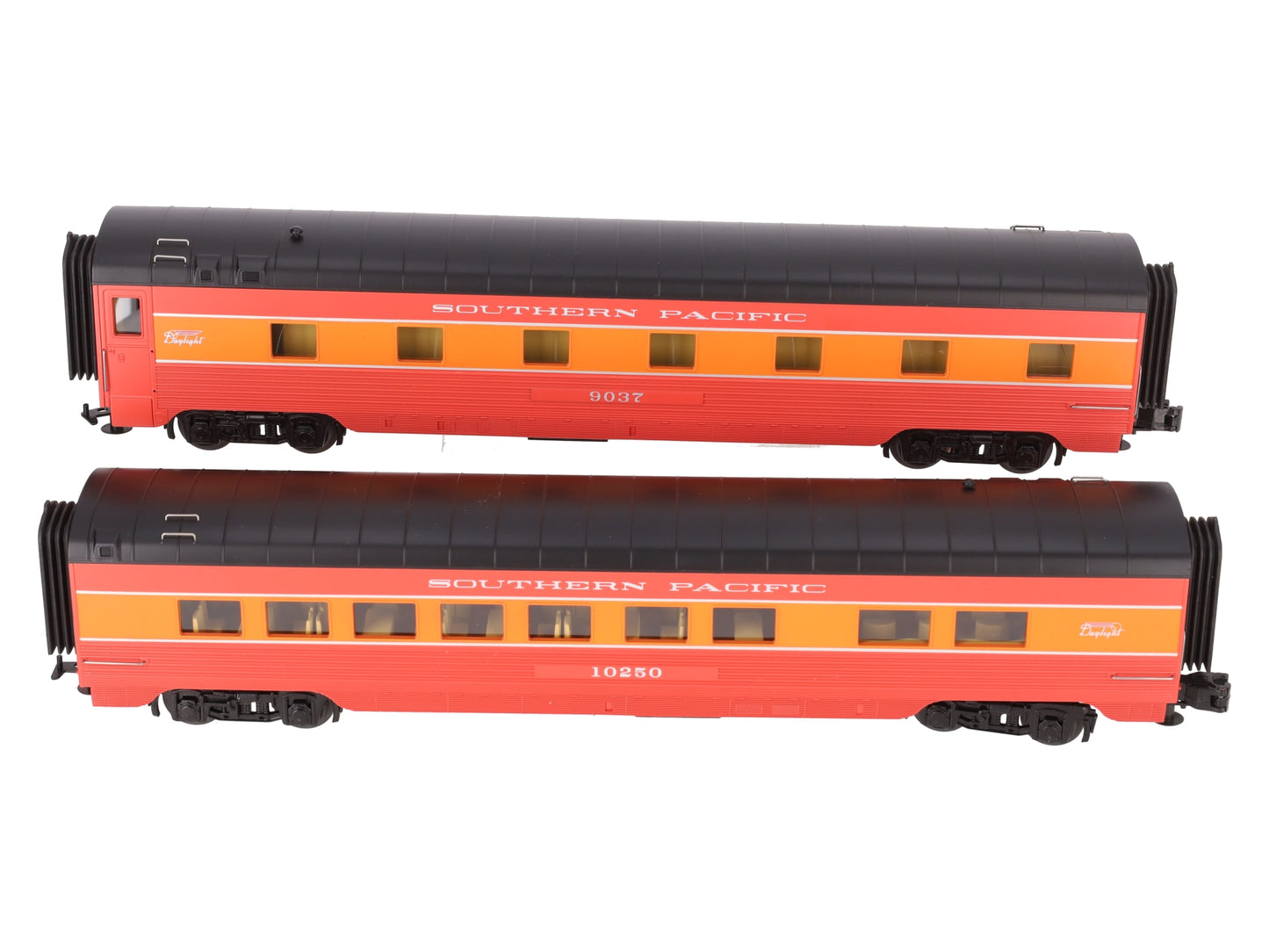 MTH 30-67321 O Gauge Southern Pacific 2-Car 60' Sleeper/Diner Set: 9037, 10250 EX/Box