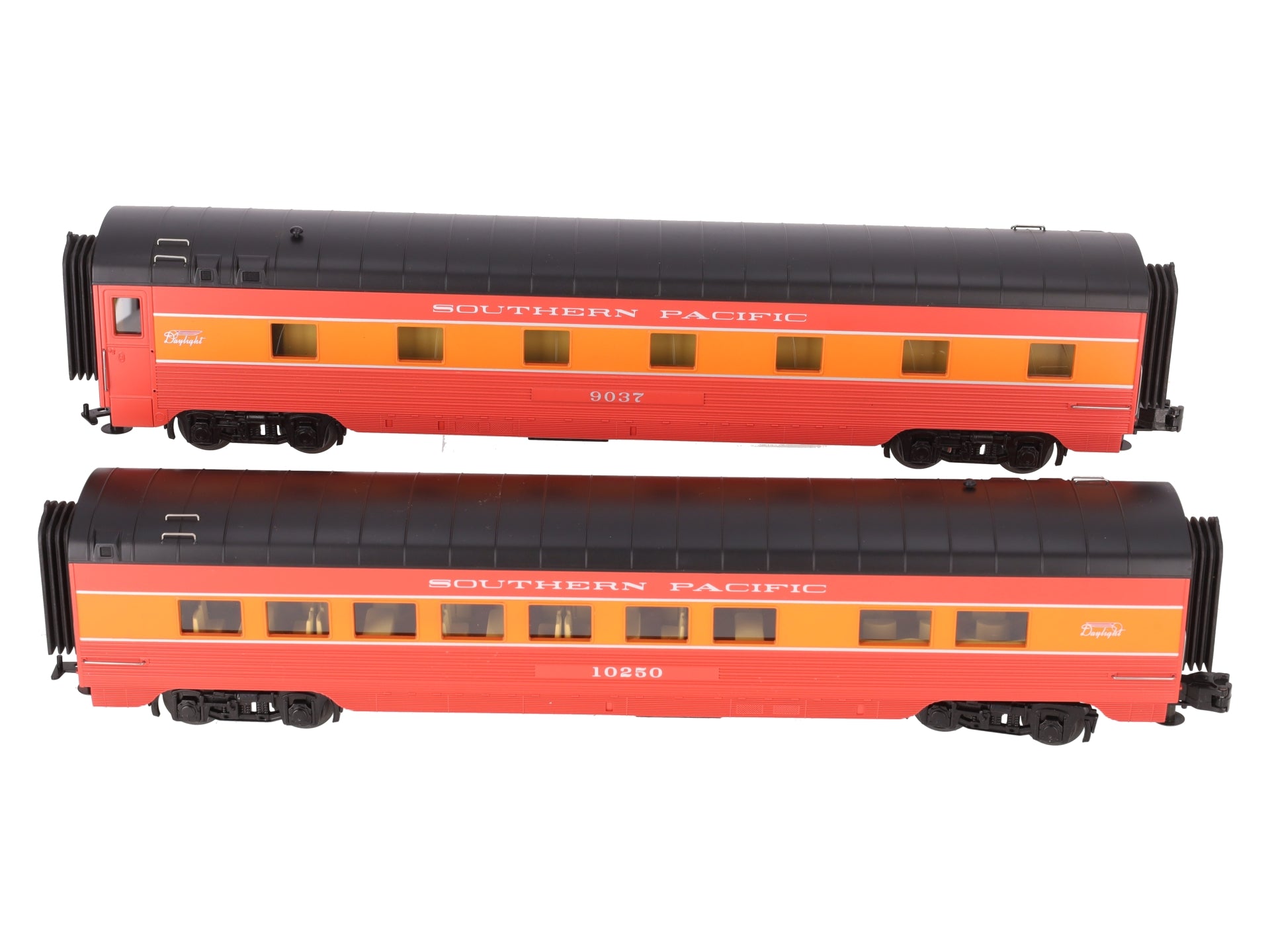 MTH 30-67321 O Gauge Southern Pacific 2-Car 60' Sleeper/Diner Set: 9037, 10250 EX/Box