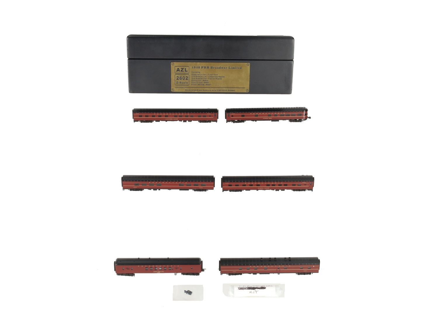 American Z-Line 2602 Z Scale BRASS PRR 948 Broadway Limited Passenger Set [6] NIB