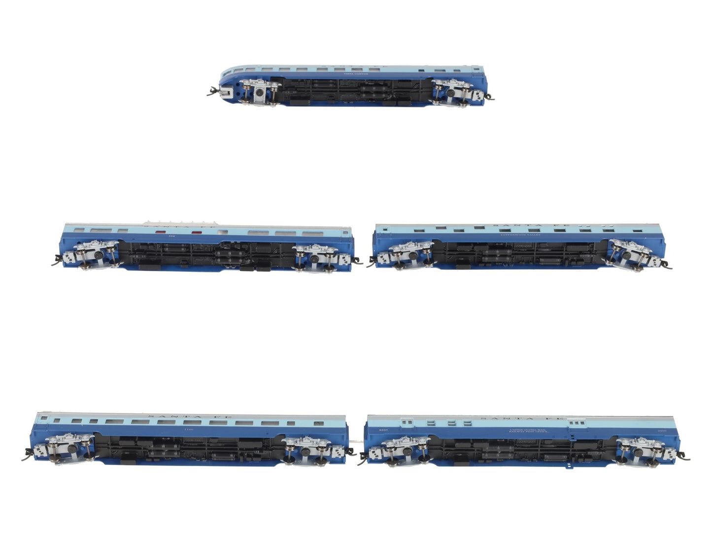Con-Cor 40402 N Scale Atchison Topeaka Santa Fe Passenger Car Set (5) EX/Box