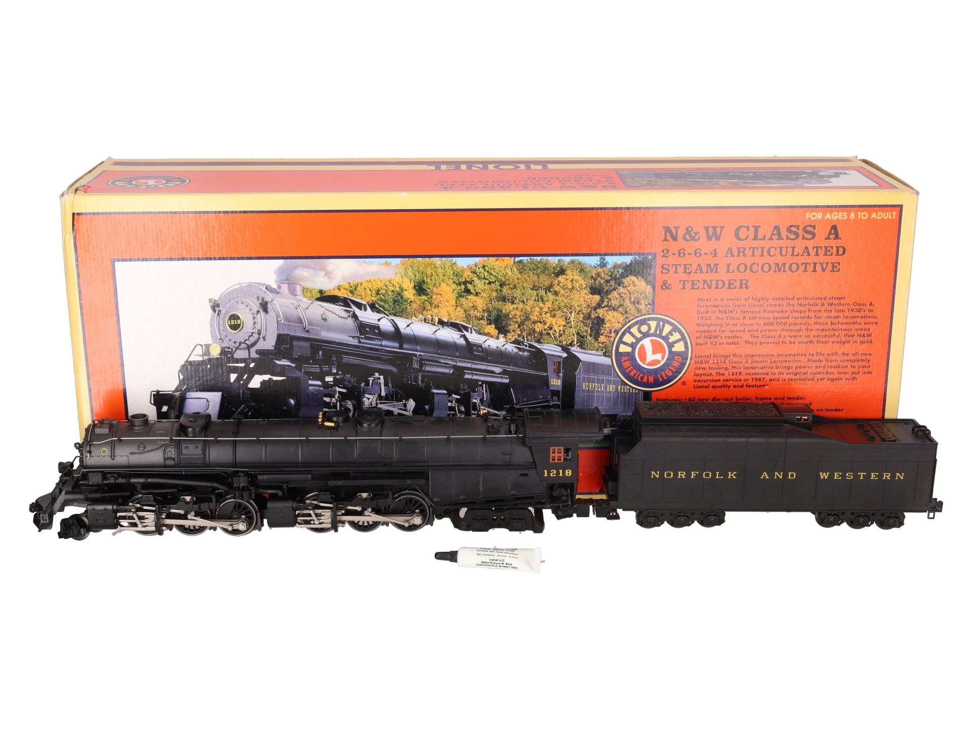 Lionel 6-28052 O Gauge N&W Class A Articulated 2-6-6-4 Steam Loco & Tender #1218 EX/Box