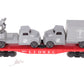 Lionel 6809 Vintage O Flatcar w/USMC AA Gun Truck & Medical Box Truck EX
