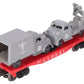 Lionel 6809 Vintage O Flatcar w/USMC AA Gun Truck & Medical Box Truck EX