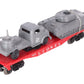 Lionel 6803 Vintage O Flatcar w/ USMC Tank & Sound Truck VG