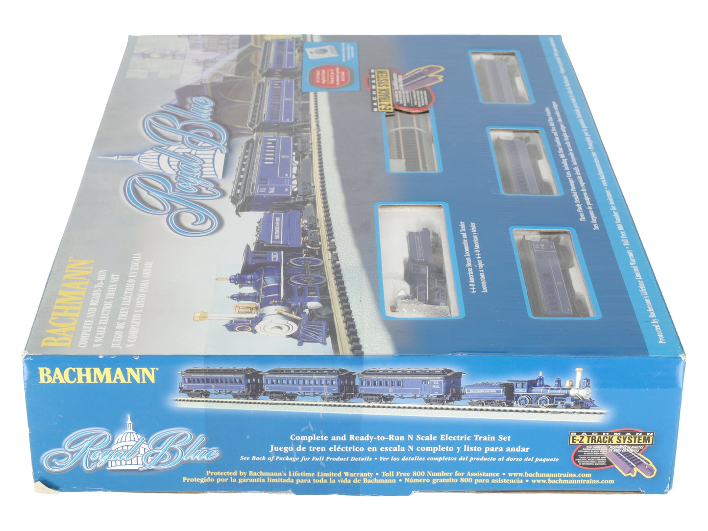 Bachmann 24018 N Scale Baltimore & Ohio Royal Blue Steam Starter Train Set LN/Box