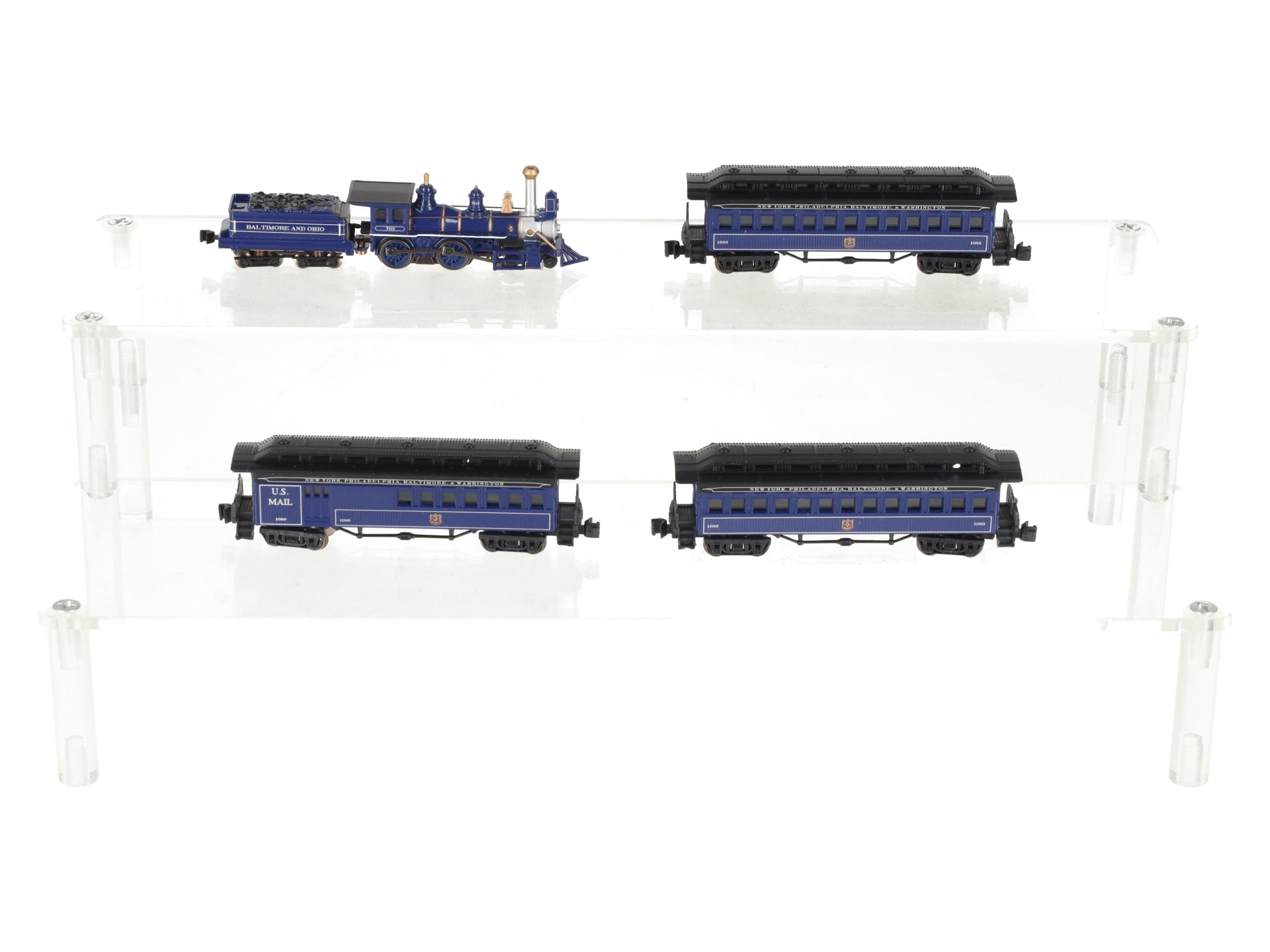 Bachmann 24018 N Scale Baltimore & Ohio Royal Blue Steam Starter Train Set LN/Box