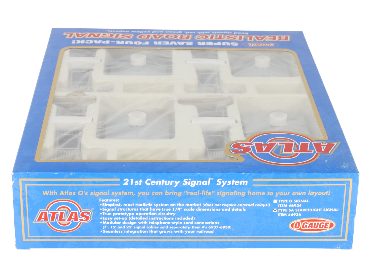 Atlas 6936 O Gauge SA Single Target Mast Signal - Set of 4 6932's LN/Box