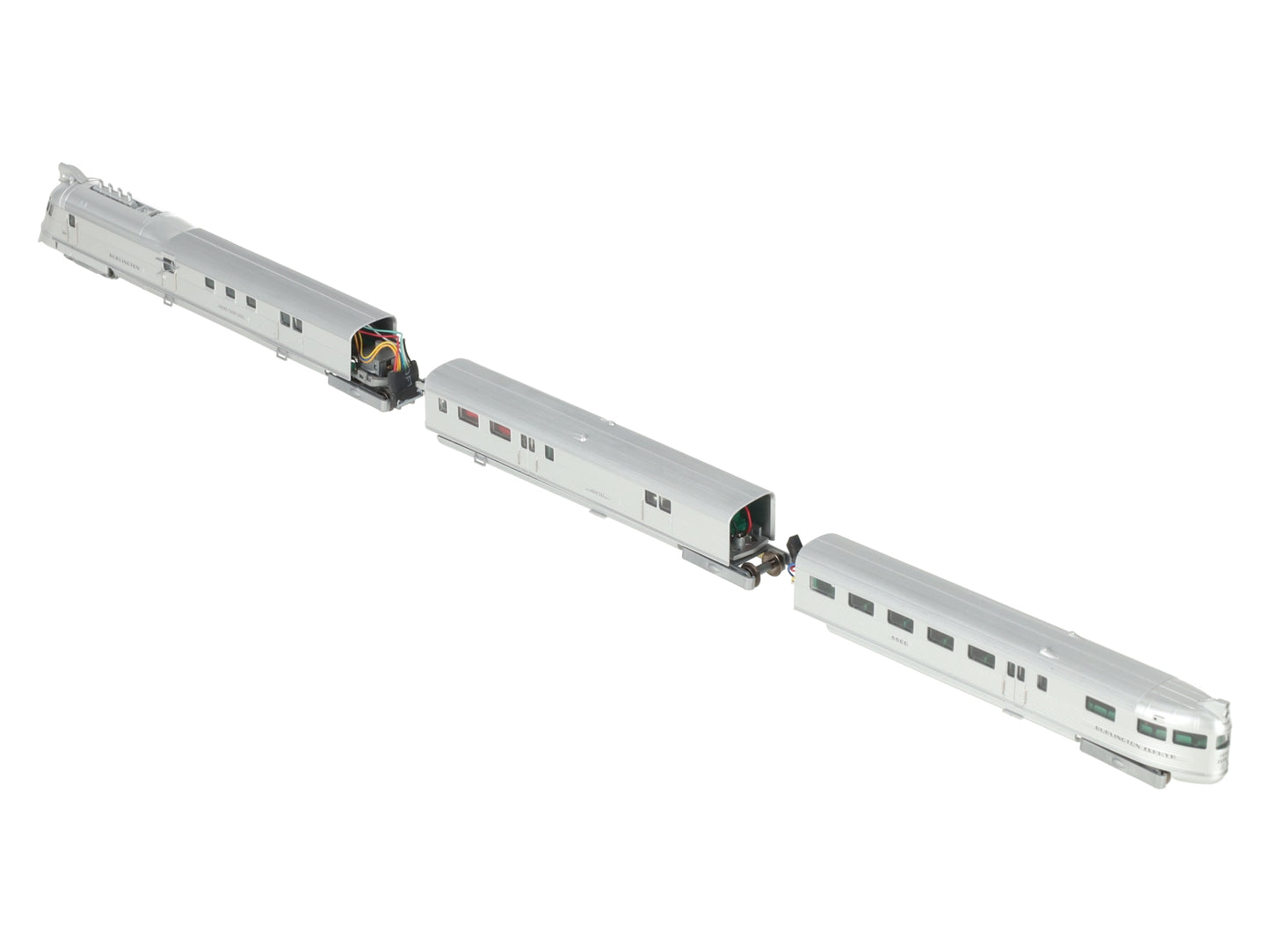Con-Cor 001-008734 N Scale Post WWII Pioneer Zephyr Diesel Train Set EX/Box