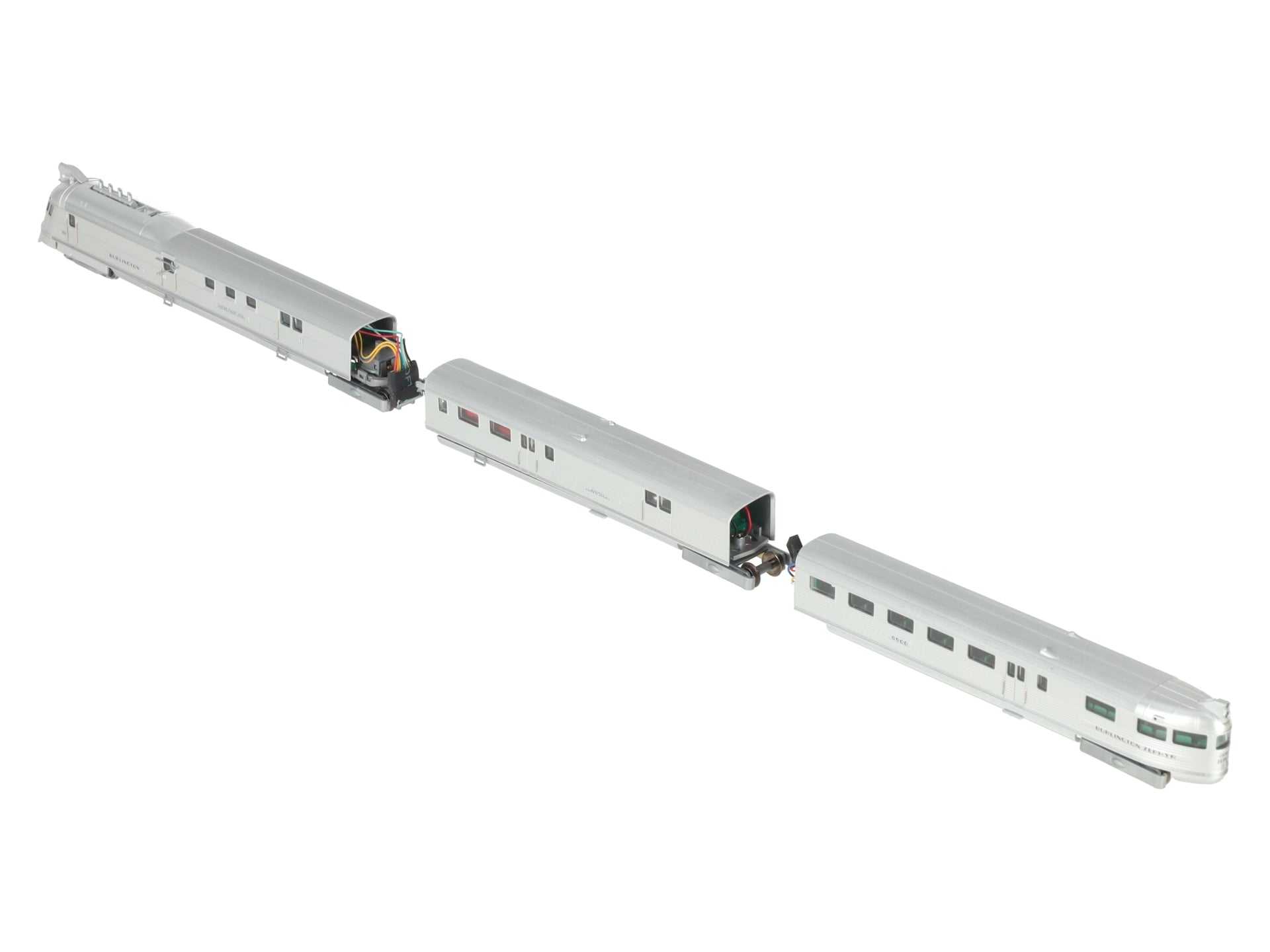 Con-Cor 001-008734 N Scale Post WWII Pioneer Zephyr Diesel Train Set EX/Box