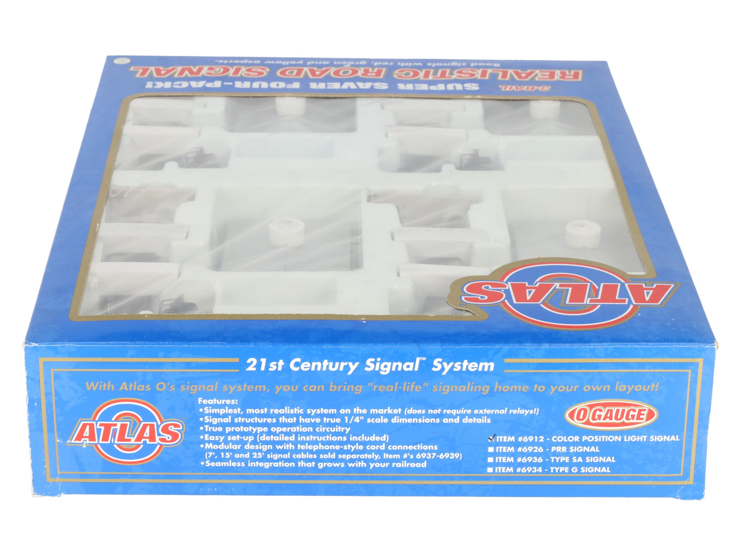 Atlas 6912 O Gauge Color Position Signal 4-Pack (3 Rail) LN/Box