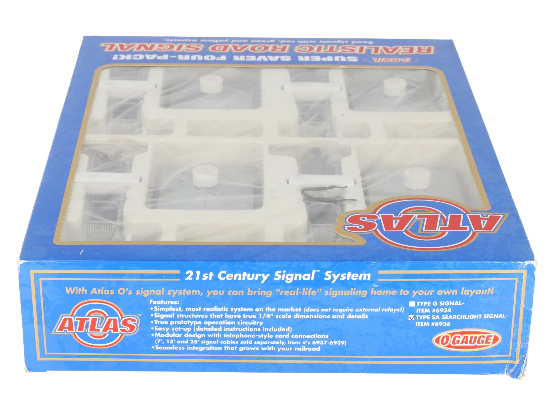 Atlas 6936 O Gauge SA Single Target Mast Signal - Set of 4 6932's LN/Box