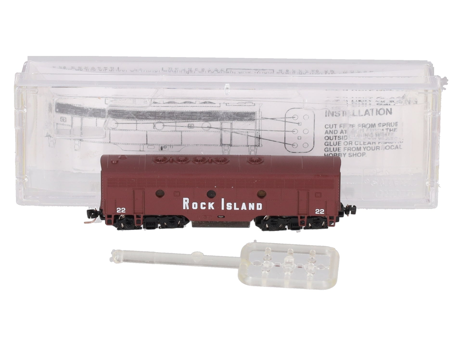 MicroTrains 98002240 Z Rock Island EMD F7B Diesel Locomotive #22 EX/Box