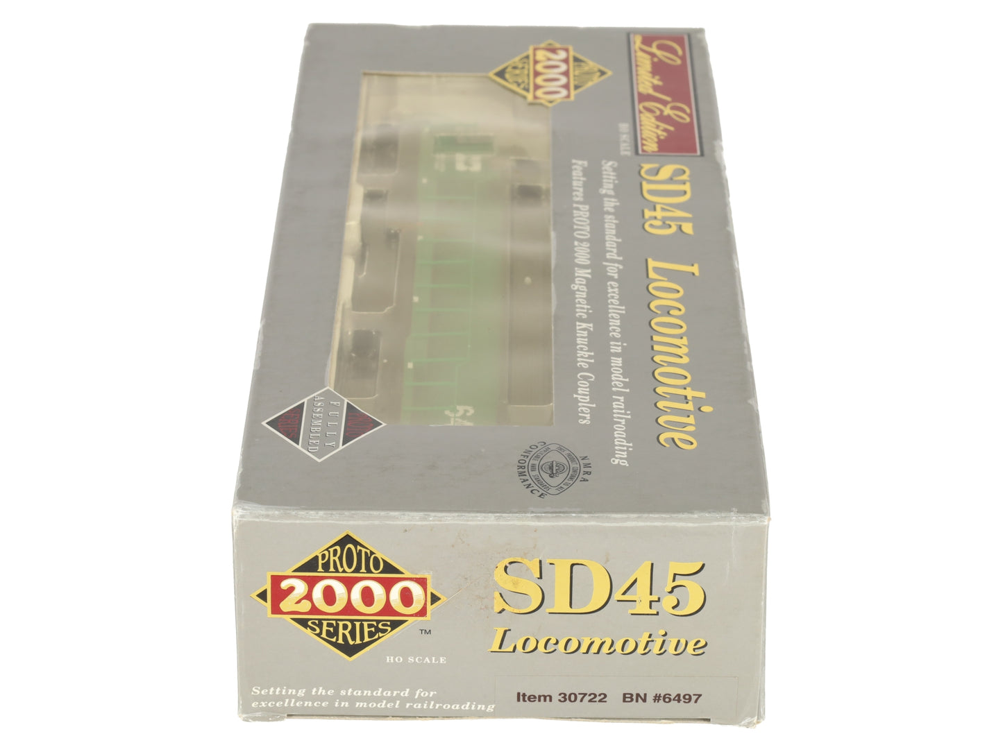 Proto 2000 30722 HO Burlington Northern EMD SD45 Diesel Locomotive #6497 EX/Box