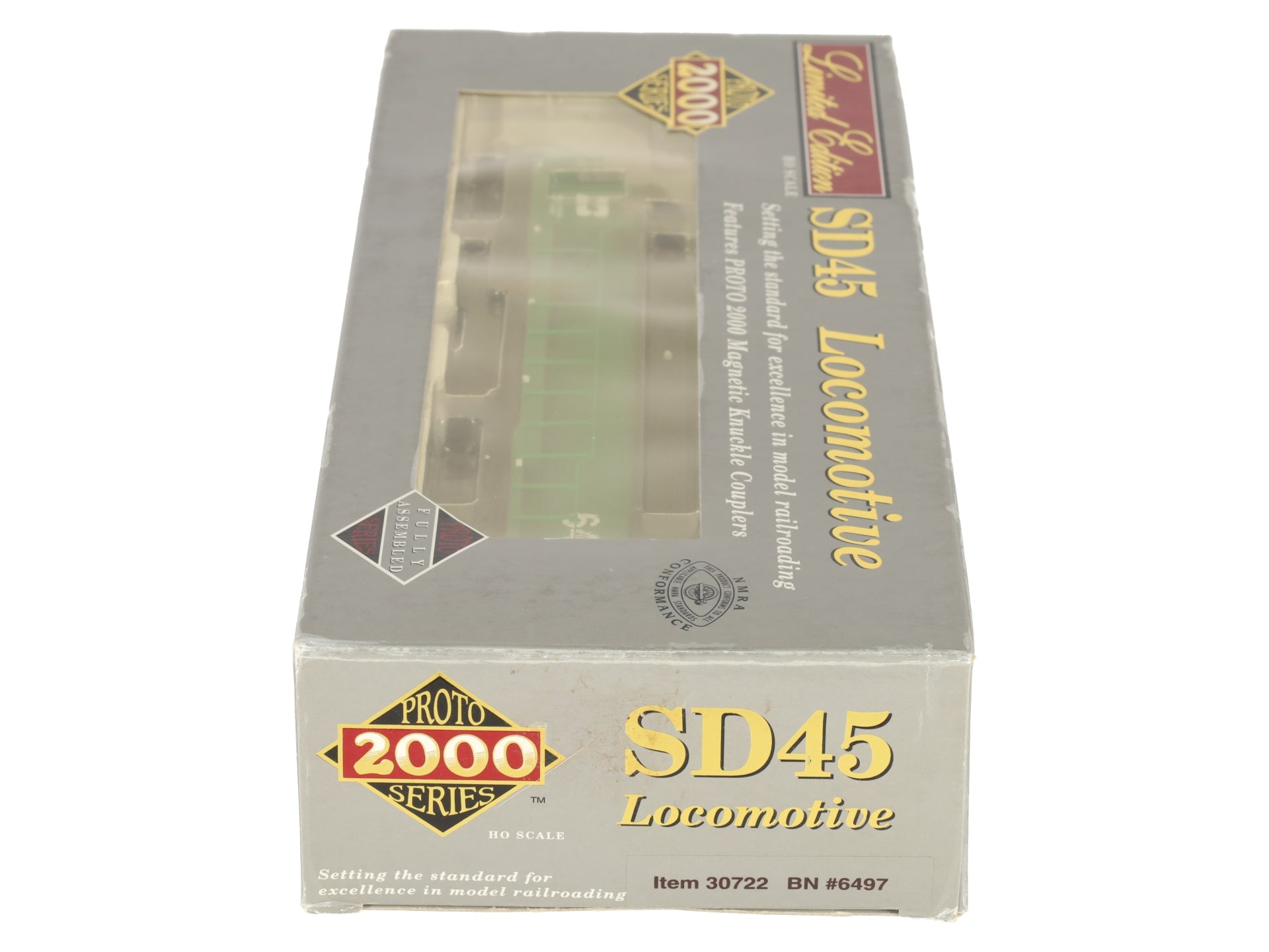 Proto 2000 30722 HO Burlington Northern EMD SD45 Diesel Locomotive #6497 EX/Box