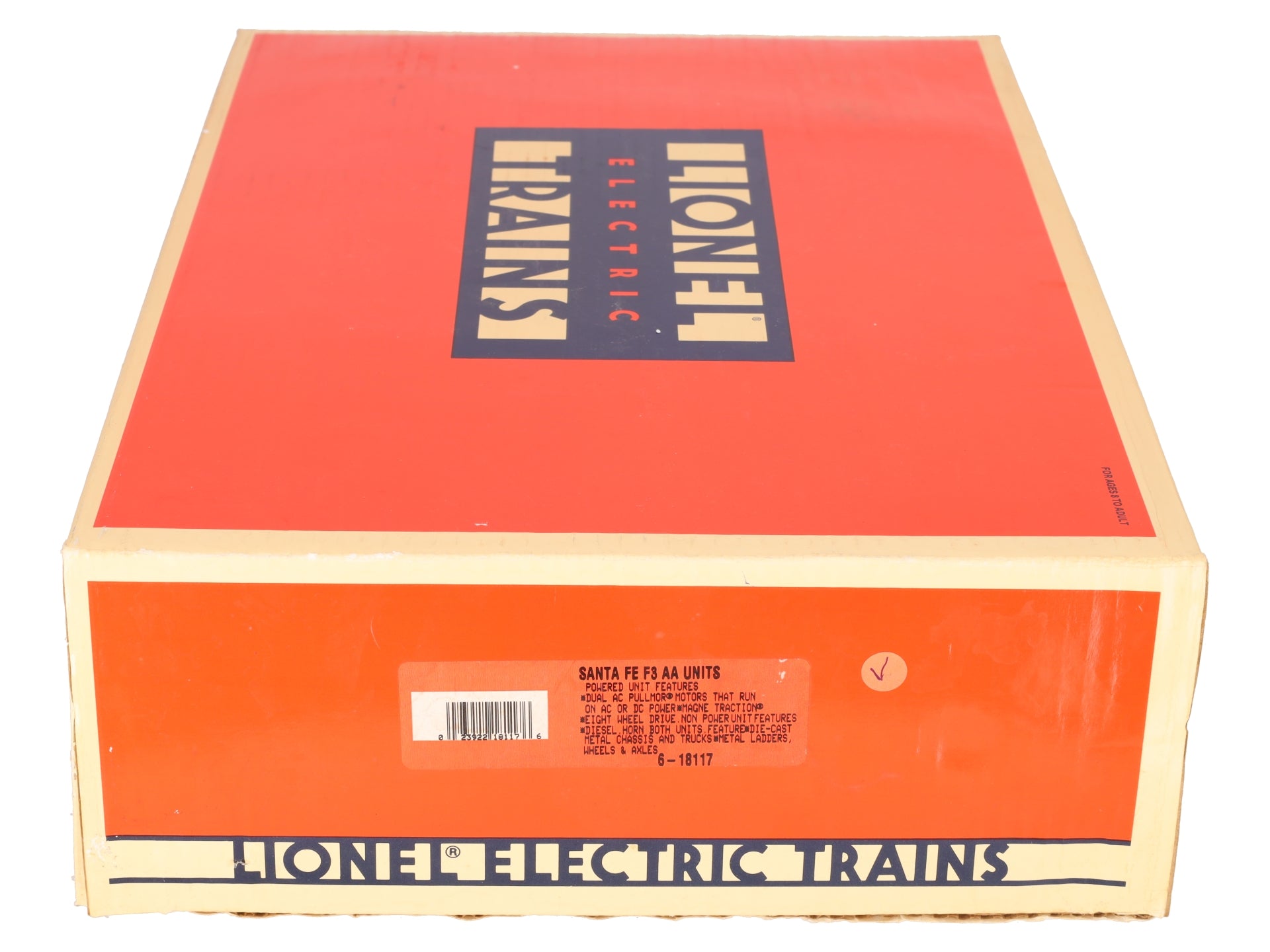 Lionel 6-18117 O Gauge Santa Fe Blue/Yellow F3 AA Diesel Set EX/Box