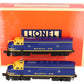 Lionel 6-18117 O Gauge Santa Fe Blue/Yellow F3 AA Diesel Set EX/Box