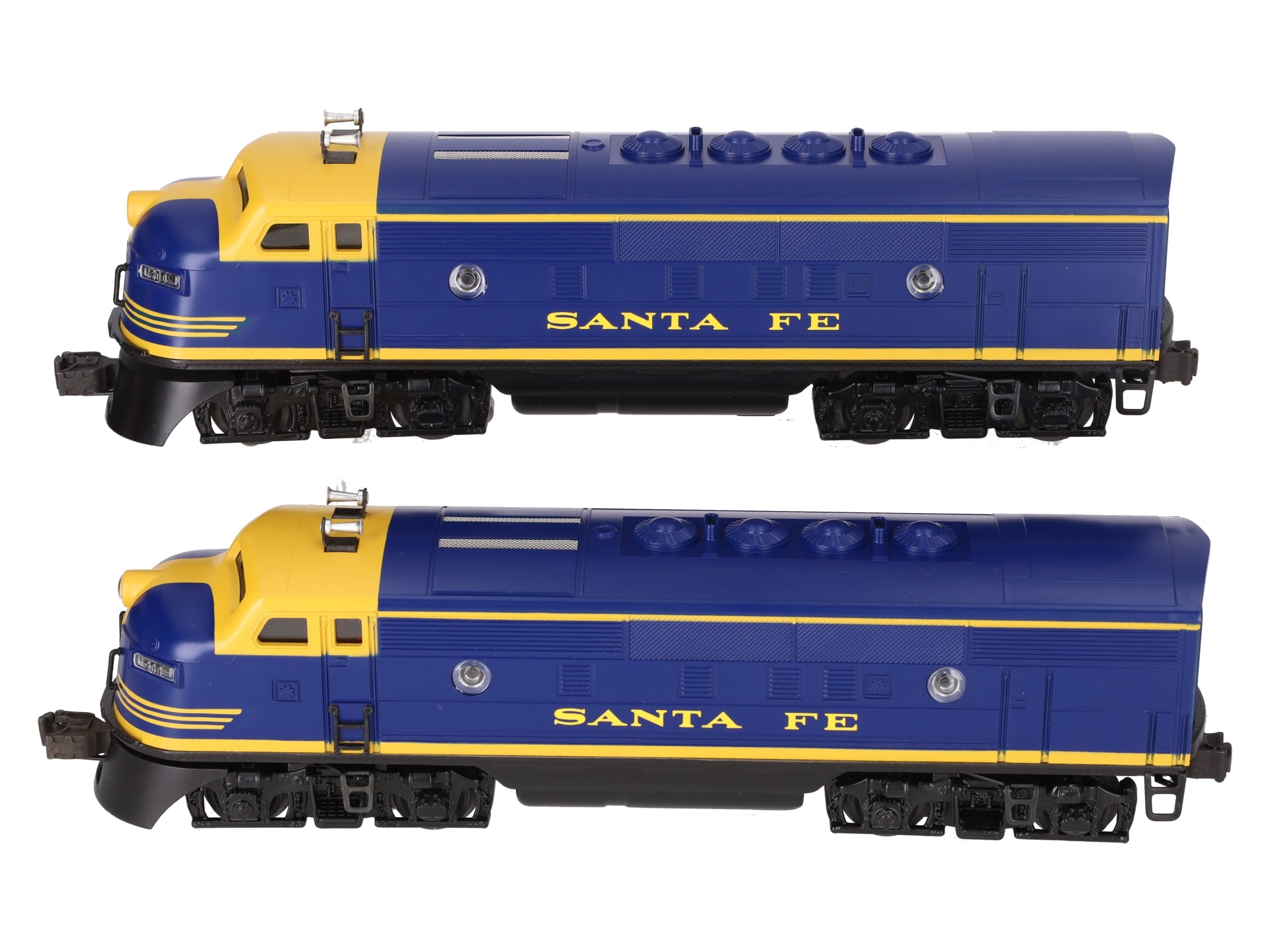 Lionel 6-18117 O Gauge Santa Fe Blue/Yellow F3 AA Diesel Set EX/Box