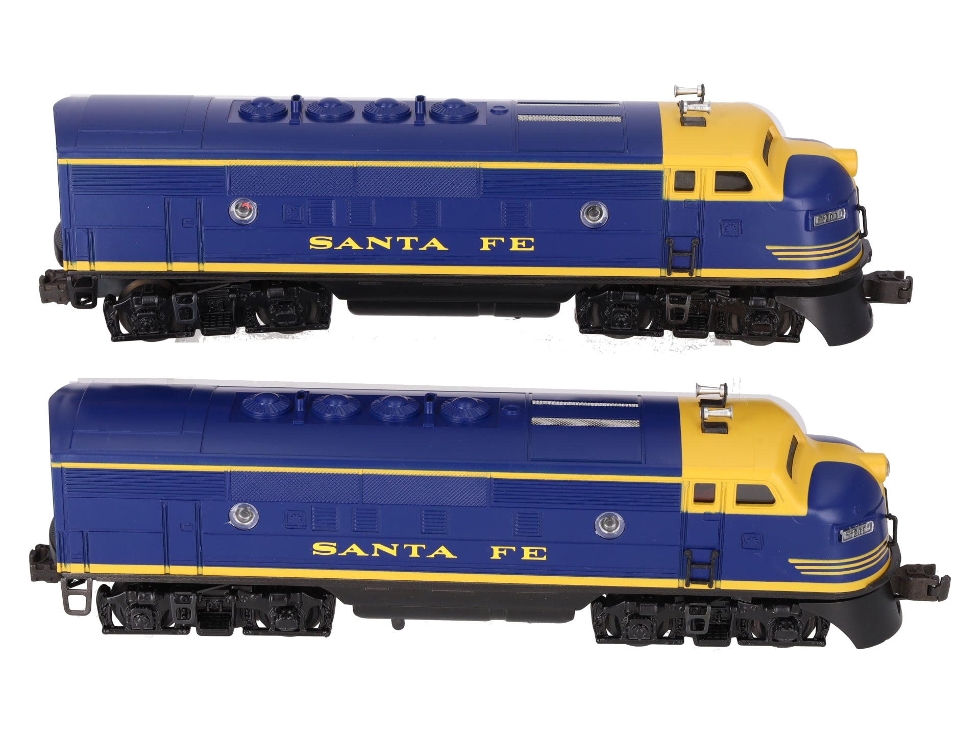 Lionel 6-18117 O Gauge Santa Fe Blue/Yellow F3 AA Diesel Set EX/Box