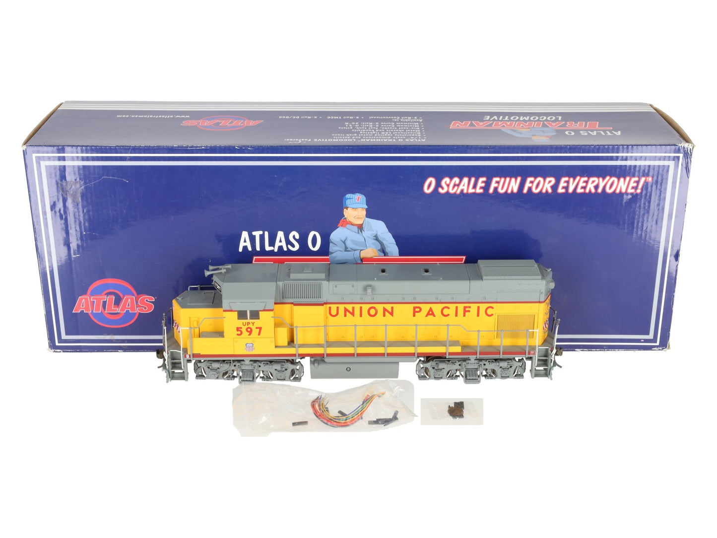 Atlas 0358-1 O Union Pacific Trainman GP15 Locomotive #0358-1 w/DCC (2-Rail) EX/Box