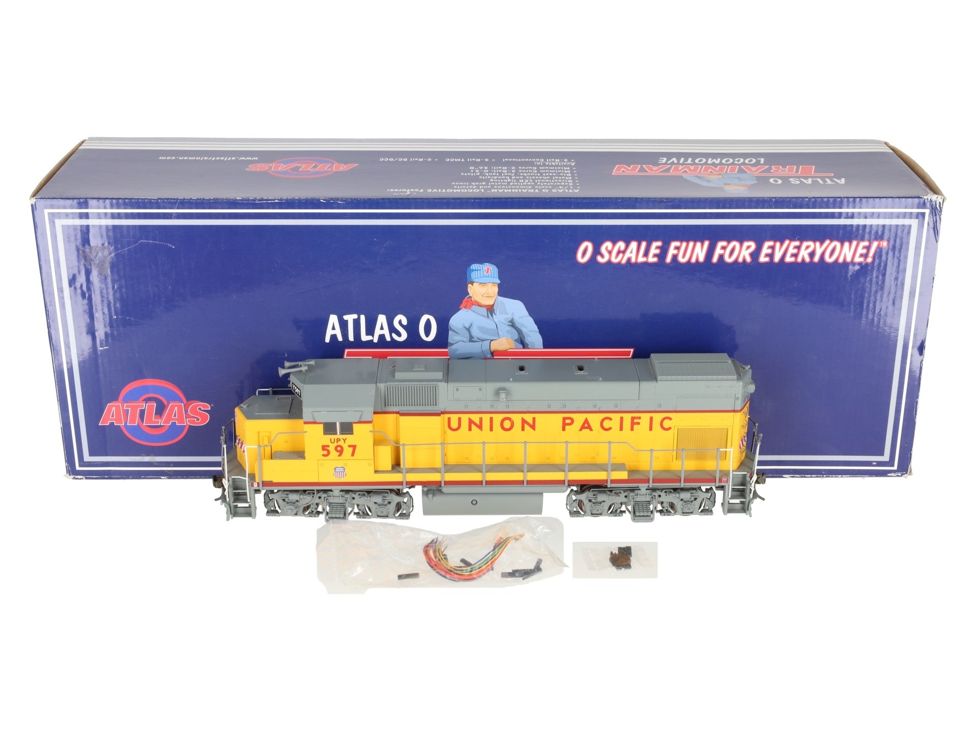 Atlas 0358-1 O Union Pacific Trainman GP15 Locomotive #0358-1 w/DCC (2-Rail) EX/Box