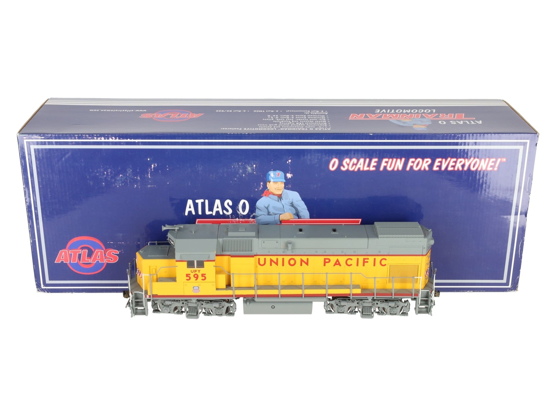Atlas 0357-1 O Union Pacific Trainman GP15 Diesel Locomotive #595 w/DCC (2-Rail) EX/Box