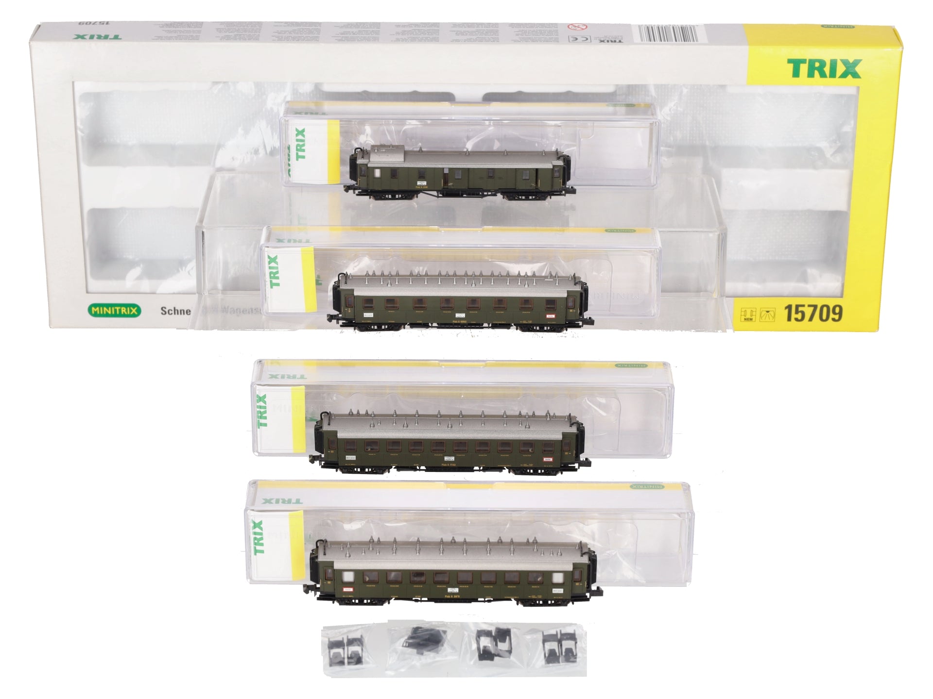 Trix 15709 N Palatine Railroad Express Train Passenger Set #290/1732/3071/5062 LN/Box